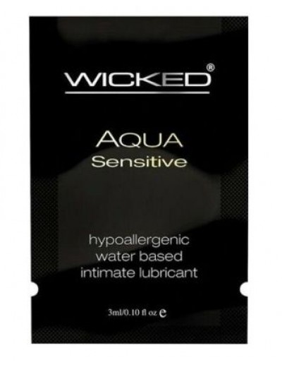 Мягкий лубрикант на водной основе WICKED AQUA Sensitive - 3 мл.