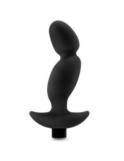 Черный анальный вибратор Silicone Vibrating Prostate Massager 04 - 16,5 см.