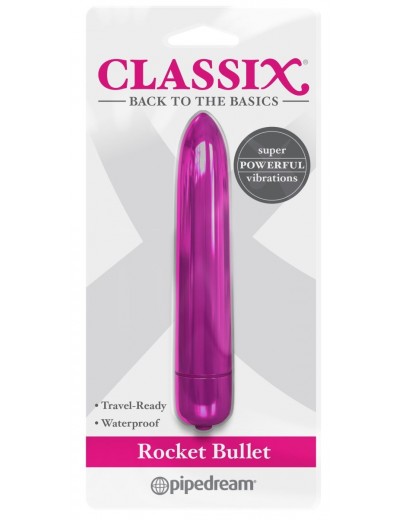 Розовая гладкая вибропуля Rocket Bullet - 8,9 см.