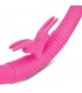 Розовый парный вибратор-кролик Together Vibes - 35,6 см.