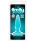 Голубая анальная пробка, светящаяся в темноте, Firefly Pleasure Plug Mini - 8,1 см.