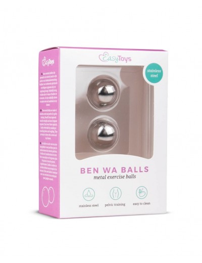 Серебристые вагинальные шарики Ben Wa Balls