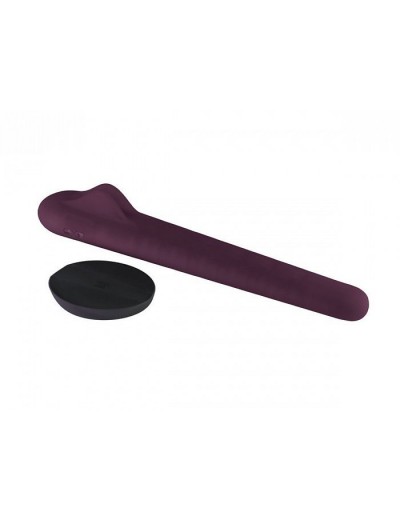 Фиолетовый вибратор для пар Crescendo - 21 см.