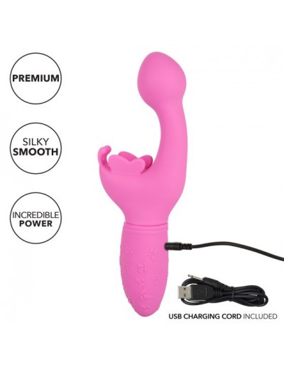 Розовый вибратор-кролик Rechargeable Butterfly Kiss