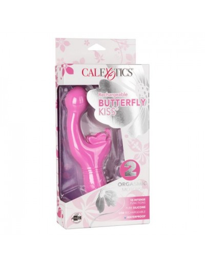 Розовый вибратор-кролик Rechargeable Butterfly Kiss