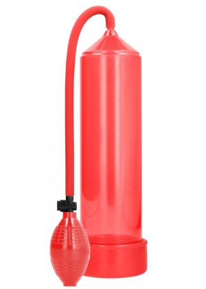 Красная ручная вакуумная помпа для мужчин Classic Penis Pump