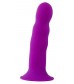 Фиолетовый фаллоимитатор-реалистик PREMIUM RIBBED DILDO - 18 см.