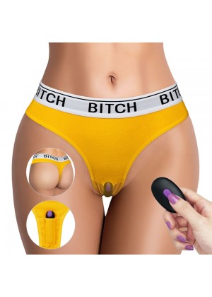 Сексуальные трусики с вибропулей Bitch Vibrating Panties - Size S