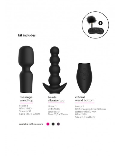 Черный эротический набор Pleasure Kit №3