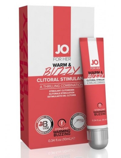 Клиторальный крем JO WARM   BUZZY CLITORAL GEL - 10 мл.