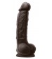 Коричневый фаллоимитатор Dual Density 8 Dildo - 25,4 см.