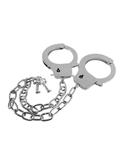 Наручники на длинной цепочке с ключами Metal Handcuffs Long Chain