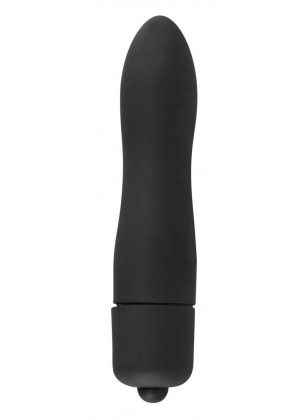 Чёрная вибропуля Mini Vibe - 8,2 см.