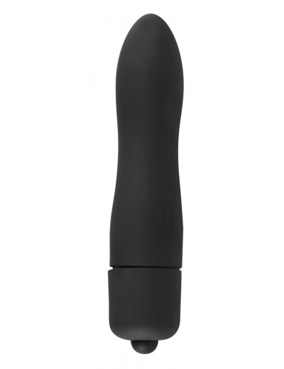 Чёрная вибропуля Mini Vibe - 8,2 см.