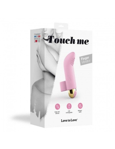 Розовый вибратор на палец Touch Me - 8,6 см.