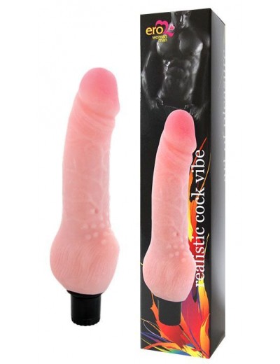 Вибратор телесного цвета Realistic Cock Vibe - 19,5 см.