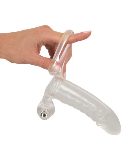 Прозрачная вибронасадка Vibrating Sleeve - 15,6 см.