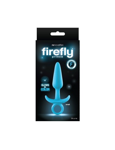 Голубая анальная пробка Firefly Prince Small - 10,9 см.