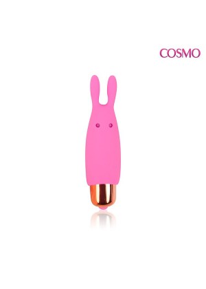 Маленький розовый силиконовый вибромассажер - 7,3 см.