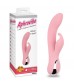 Нежно-розовый вибратор со стимулятором клитора Intimate G Rabbit - 18 см.