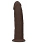 Коричневый фаллоимитатор без мошонки Silicone Dildo Without Balls - 19,2 см.