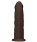 Коричневый фаллоимитатор без мошонки Silicone Dildo Without Balls - 19,2 см.