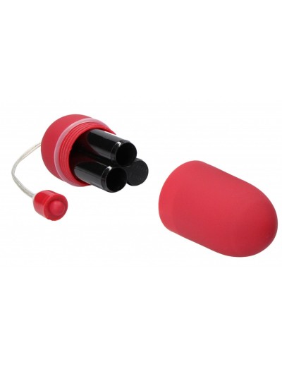 Красное гладкое виброяйцо Vibrating Egg - 8 см.