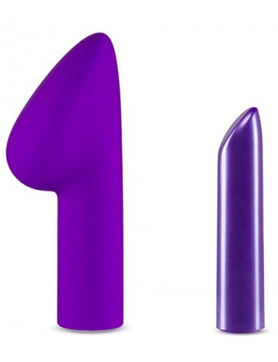 Фиолетовый вибромассажер B4 - 13,97 см.