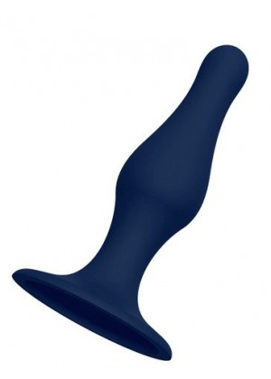 Синяя анальная пробка SILICONE PLUG MEDIUM - 12,7 см.