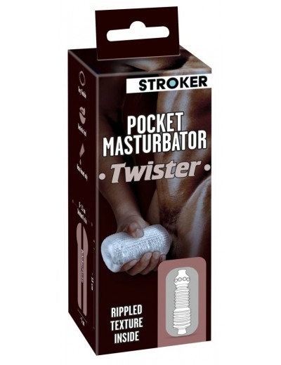 Прозрачный мастурбатор Pocket Masturbator Twister