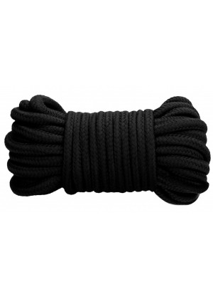 Черная веревка для связывания Thick Bondage Rope -10 м.