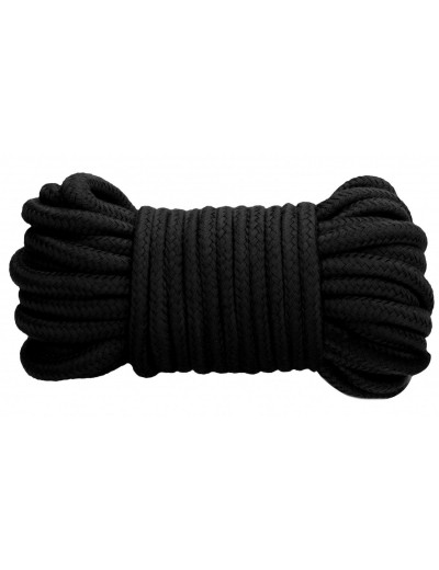 Черная веревка для связывания Thick Bondage Rope -10 м.