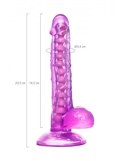 Фиолетовый реалистичный фаллоимитатор Celiam - 20,5 см.