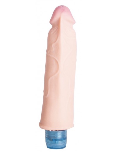 Телесный вибромассажёр Vibro Realistic Cock Dildo - 19 см.