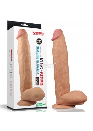 Большой реалистичный фаллоимитатор на присоске Legendary King Sized Realistic Dildo - 30 см.