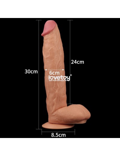 Большой реалистичный фаллоимитатор на присоске Legendary King Sized Realistic Dildo - 30 см.