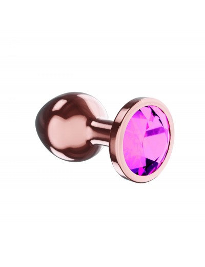 Пробка цвета розового золота с лиловым кристаллом Diamond Quartz Shine S - 7,2 см.