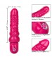 Розовый вибратор-реалистик с блестками Naughty Bits Lady Boner Bendable Personal Vibrator - 20 см.