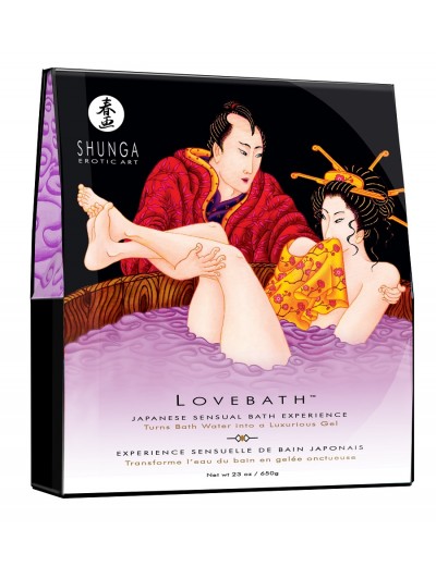 Соль для ванны Lovebath Sensual lotus, превращающая воду в гель - 650 гр.