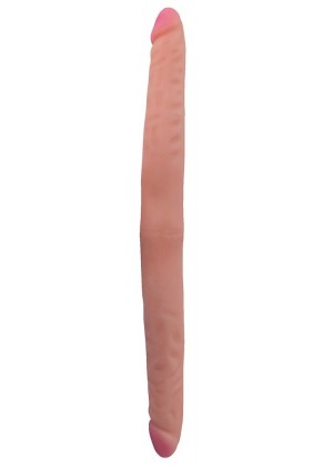 Двусторонний лесбийский фаллоимитатор из неоскин - 42,5 см.