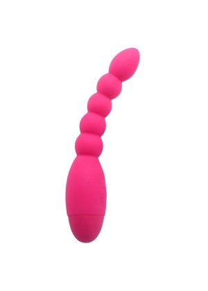 Розовый анальный вибростимулятор-елочка Lovers Beads - 19 см.