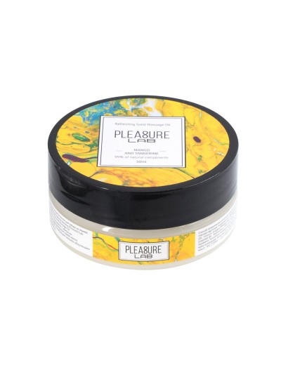 Твердое массажное масло Pleasure Lab Refreshing с ароматом манго и мандарина - 50 мл.
