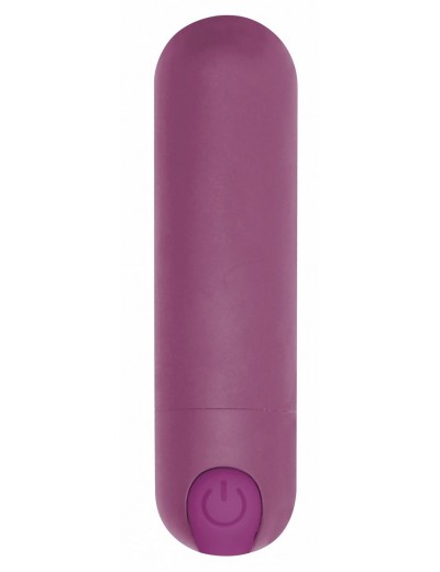 Фиолетовая перезаряжаемая вибропуля 7 Speed Rechargeable Bullet - 7,7 см.