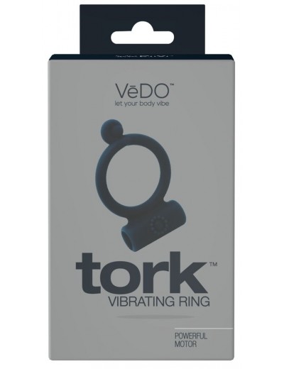Чёрное виброкольцо VeDO Tork