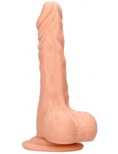 Телесный фаллоимитатор Realistic Dildo With Balls - 20 см.