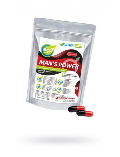 Капсулы для мужчин Man s Power+Lcamitin с гранулированным семенем - 2 капсулы (0,35 гр.)