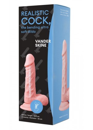 Телесный фаллоимитатор Vander Realistic Cock Bending Ultra Soft Dildo 6.5 - 14,5 см.