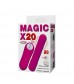 Ярко-розовая удлиненная вибропуля Magic x20