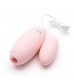 Нежно-розовое виброяйцо с вакуум-волновым действием Kiss Toy Miss VV