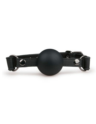 Черный силиконовый кляп-шар Easytoys Ball Gag With Large Silicone Ball